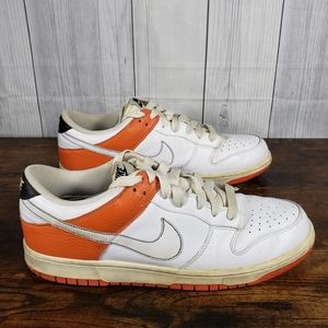 Nike Dunk Low White Orange Blaze 311730-113 Mens Shoes Size 11.5